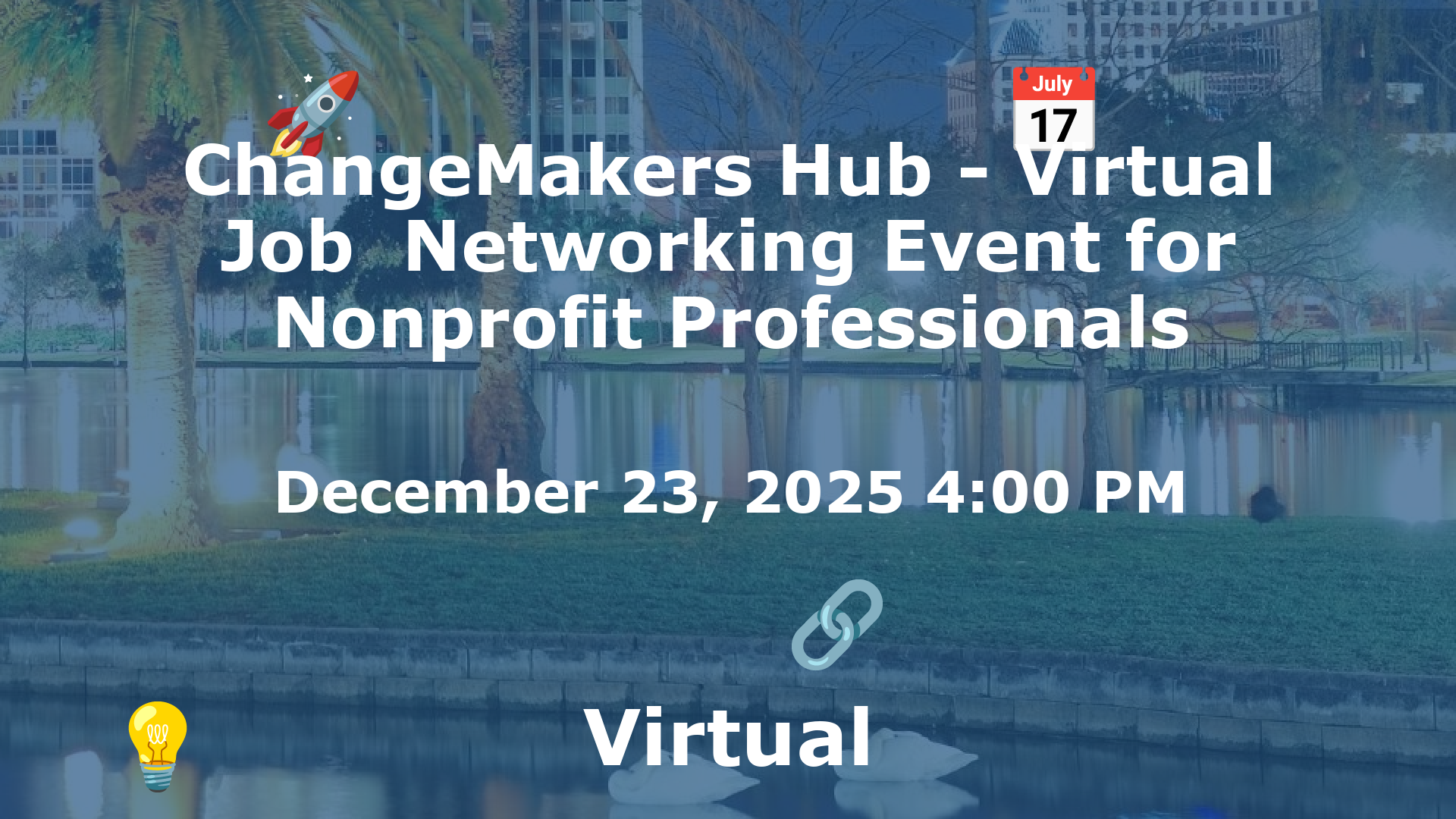 ChangeMakers Hub - Virtual Job  Networking Event for Nonprofit Professionals event image